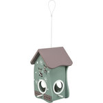 Navidad casita para alimentación para colgar, madera pintada