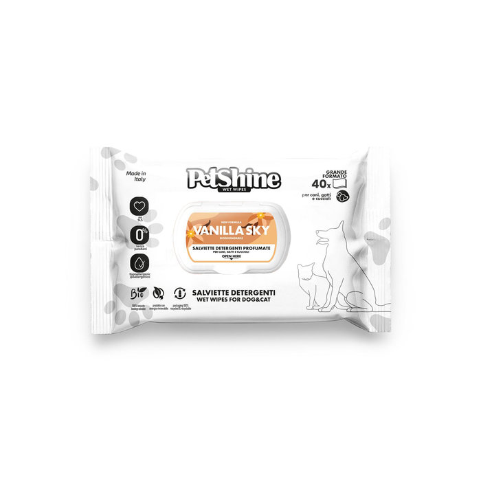 Toallitas Higiene Perro/Gato, Vanilla Sky, 40 uds