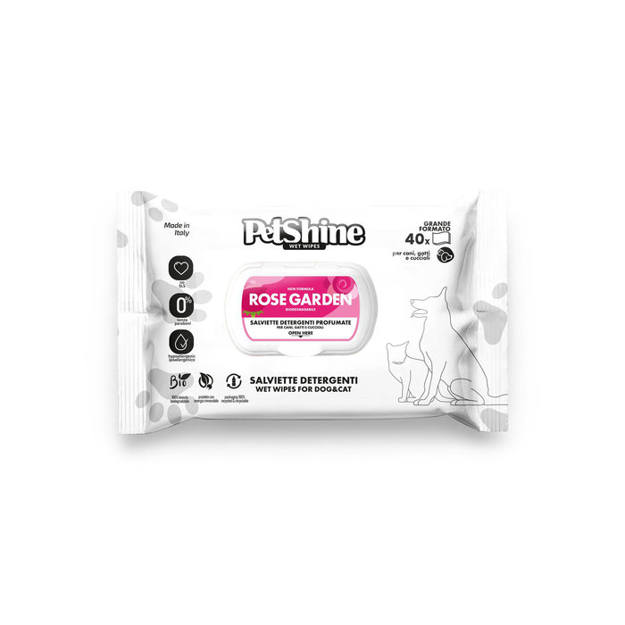 Toallitas Higiene Perro/Gato, Rose Gargen, 40 uds