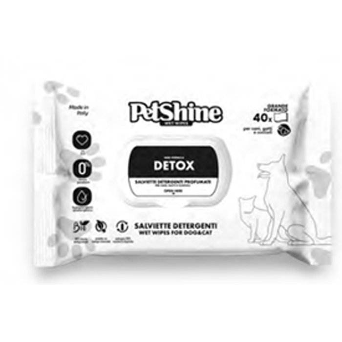 Toallitas Higiene Perro/Gato, Detrox, 40 uds