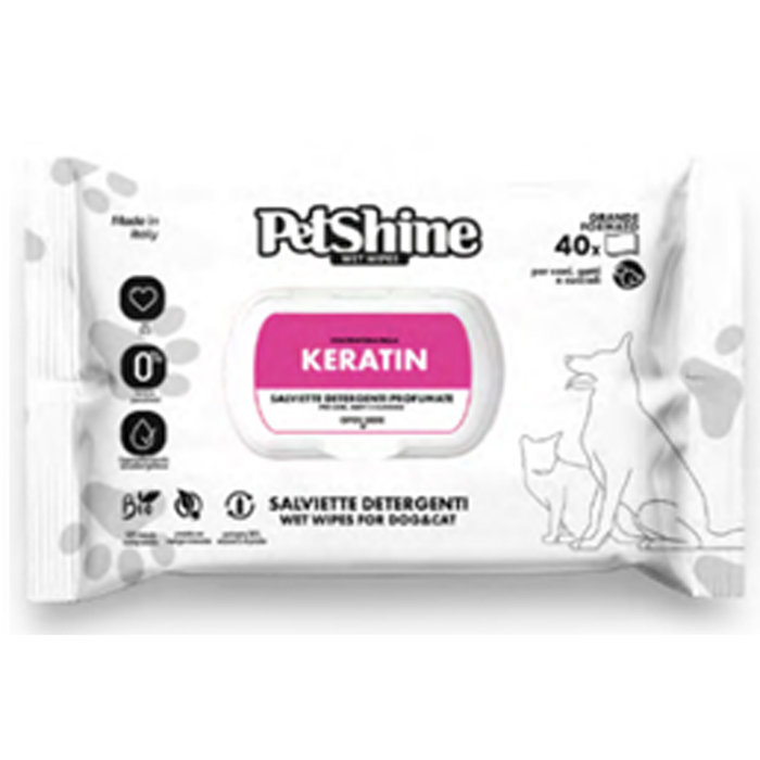 Toallitas Higiene Perro/Gato, Keratin, 40 uds