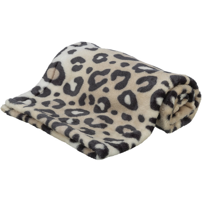 Manta Leo, suave y mullida, 150 × 100 cm, crema
