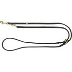 Pure V-correa, cuero, XS–S: 2 m/10 mm, negro