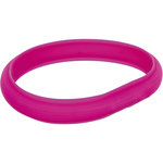 USB con banda luz de flash, silicona, L–XL: 70 cm/30 mm, rosa