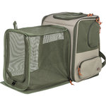 Mochila Rocco, 40 × 42 × 30 cm, beige/oliva verde
