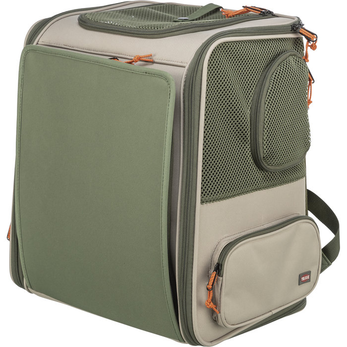 Mochila Rocco, 40 × 42 × 30 cm, beige/oliva verde