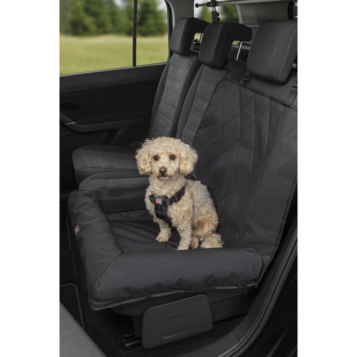 Cojín de asiento de coche, 61 × 10 × 50 cm, negro