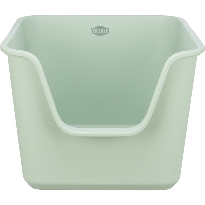 Váter para gatos Pavo, borde alto, 45 × 32 × 55 cm, verde