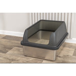 Bandeja de arena de acero inoxidable, con borde, 40 × 29 × 5