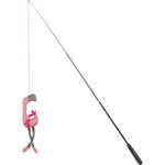 Caña telescópica para juegos, flamenco, fibra de vidrio, 42–106