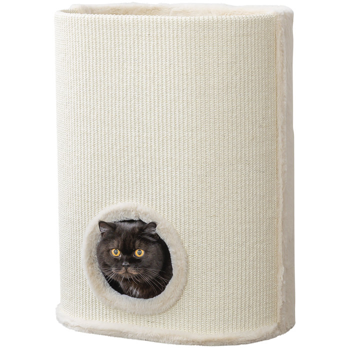 Arina, torre para gatos, 65 cm, crema