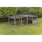 Pista exterior XL, con cubierta, madera, 233 × 79 × 116 c