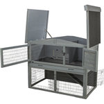 Caseta para animales pequeños con corral exterior, 124 × 102 × 7