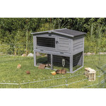 Caseta para animales pequeños con corral exterior, 124 × 102 × 7
