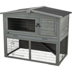 Caseta para animales pequeños con corral exterior, 124 × 102 × 7