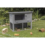 Refugio para pequeños animales con corral exterior, 116 × 97 × 63