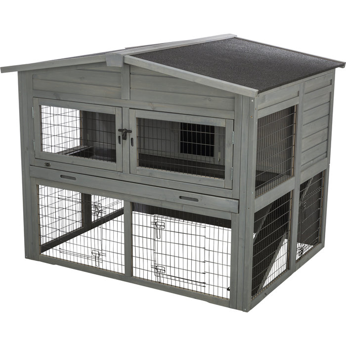 Caseta para Animales Pequeños XL, dos plantas, 135 × 115 × 11