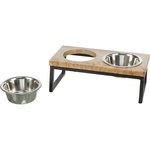 Barra para perros, 1,8 l/48 × 24 × 16 cm, negra/marrón