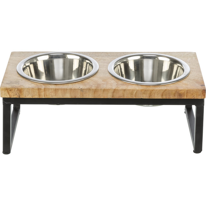 Barra para perros, 1,8 l/48 × 24 × 16 cm, negra/marrón