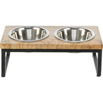Barra para perros, 1,8 l/48 × 24 × 16 cm, negra/marrón