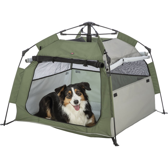 Tienda de perros levantable, 100 × 80 × 100 cm, verde oliva