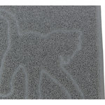 Alfombrilla para la bandeja de arena del gato, silueta de gato, PVC, 35 cm/48