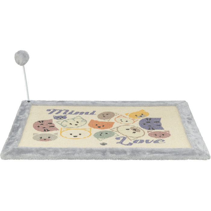 Rascador Mimi con juguete, 70 × 45 cm, gris
