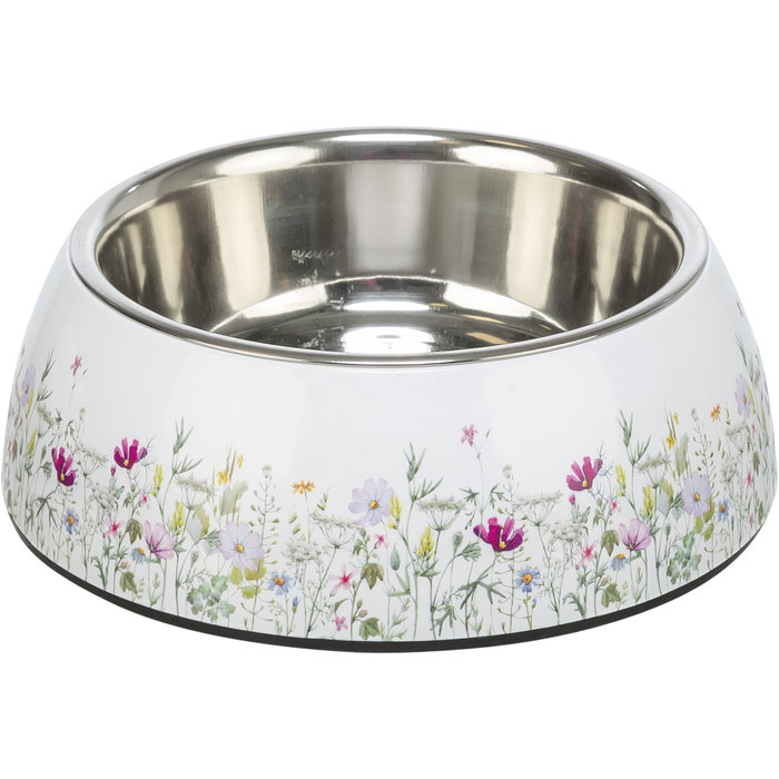 Cuenco de acero inoxidable con diseño floral, 0,45 l/ø 18 cm