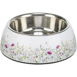 Cuenco de acero inoxidable con diseño floral, 0,45 l/ø 18 cm