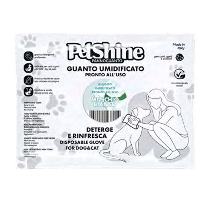 Guante Higiene Perro/Gato, Musgo blanco, 1 und