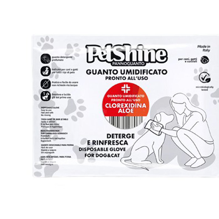 Guante Higiene Perro/Gato, Clorexidina aloe, 1 und