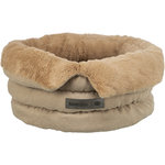 Liano Cama blanda, redonda, ø 65 cm, arena/marrón