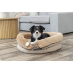Liano Cama blanda, redonda, ø 65 cm, arena/marrón