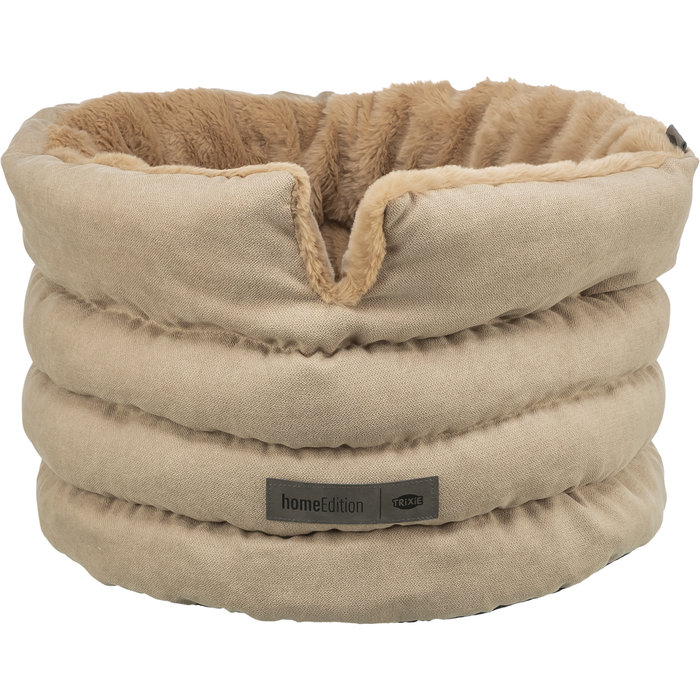 Liano Cama blanda, redonda, ø 65 cm, arena/marrón