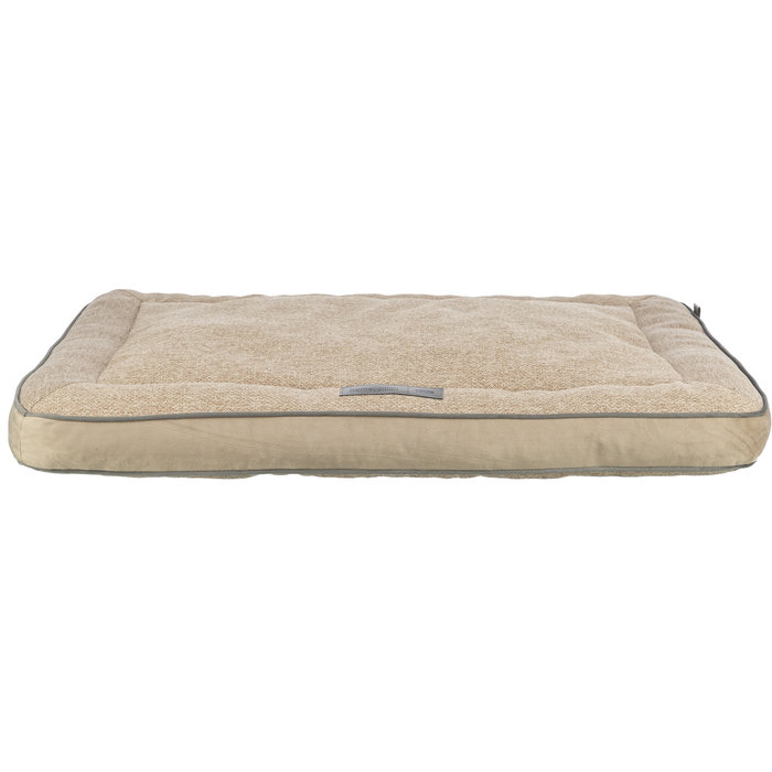 Cojín Liano, tela/terciopelo tejido, rectangular, 120 x 70 cm, crema