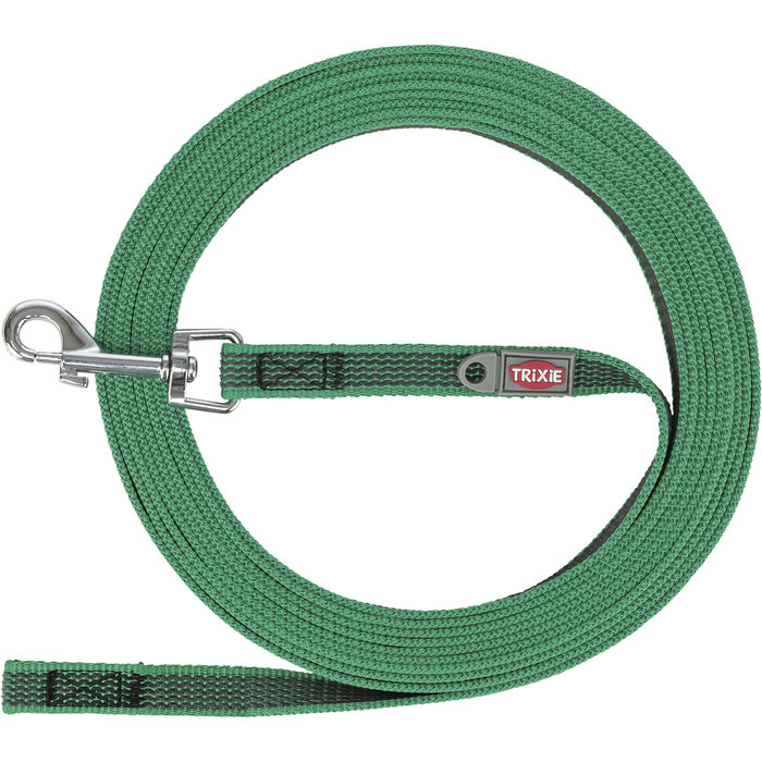 Correa de rastreo, gomada, S–M: 15 m/15 mm, verde