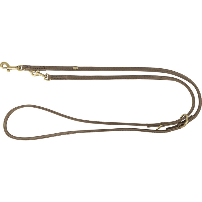 Pure V-correa, cuero, XS–S: 2 m/10 mm, marrón