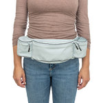 Riñonera Baggy Belt, poliéster, correa: 62–125 cm, amarillo, lila, gris azulado