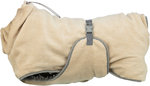 Albornoz, microfibra, XL: 75 cm, beige/gris